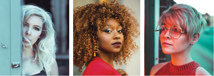 Women with beautiful hair who were styled by Suzzane Spurgeon at Studio Branca